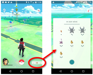 Pokemon Go Entfernungen zu Pokemons